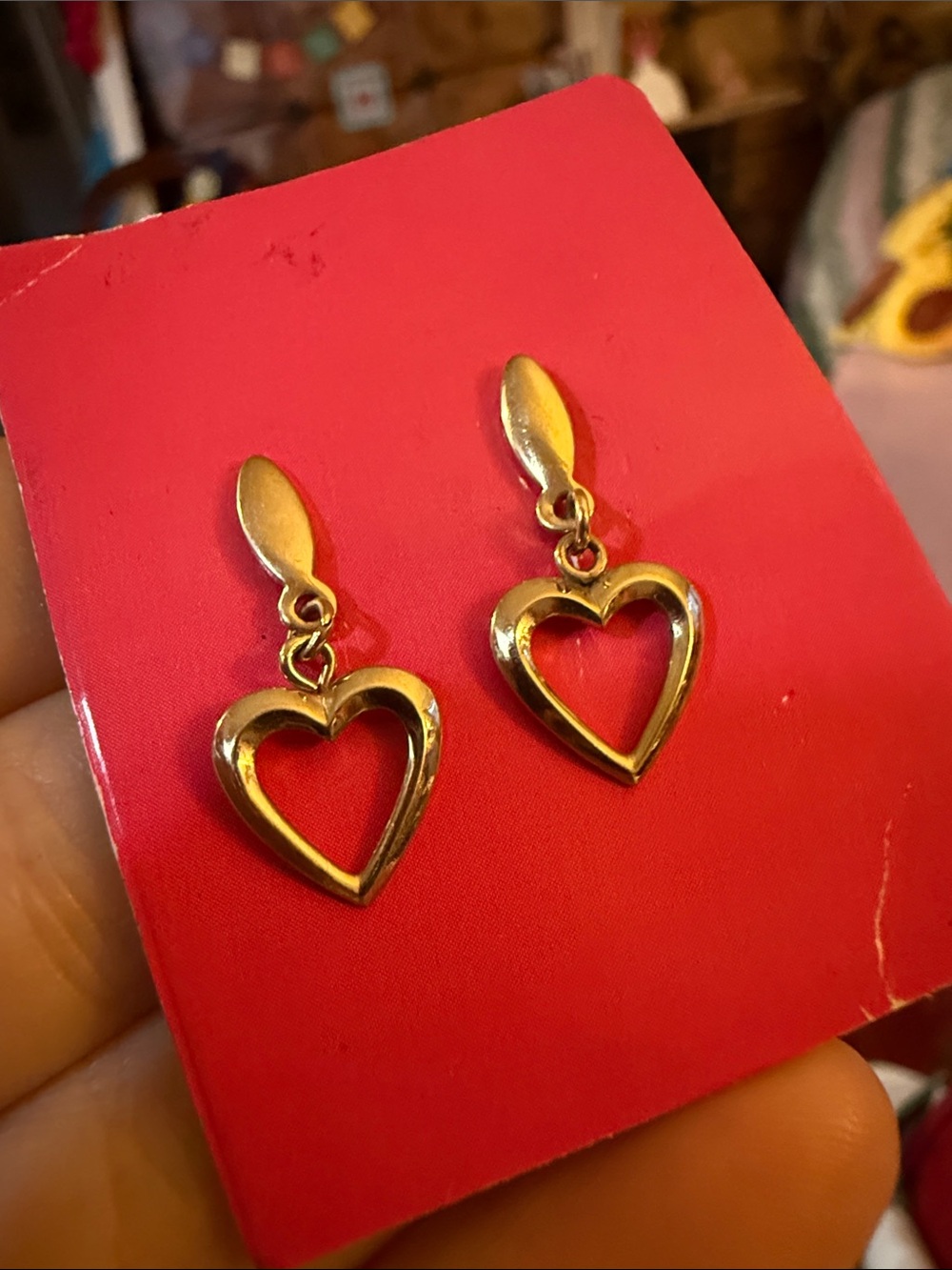 Gold Heart Drop Earrings - Classic Women’s Jewelry